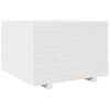 vidaXL Garden Planter White 70x70x49.5 cm Solid Wood Pine