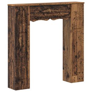 vidaXL Fireplace Surround Old Wood 102 x 20 x 102 cm Engineered Wood