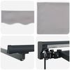 vidaXL Awning Frame Light Grey 400 x 300 cm Polyester with PU coating