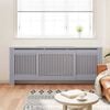 vidaXL Radiator Cover 2 pcs Grey 205 x 20.5 x 81.5cm Engineered Wood