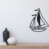 Homemania Wall Decoration Sailboat 40x50 cm Metal Black
