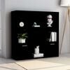 vidaXL Book Cabinet Black 98x30x98 cm Engineered Wood