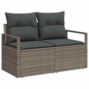 vidaXL Garden Sofa with Cushion 120 x 62 x 69 cm Poly Rattan