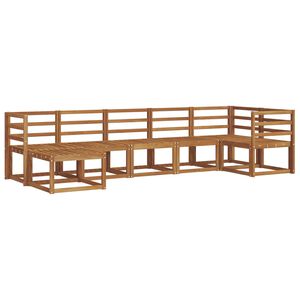 vidaXL Outdoor Sofa Set 7 pcs Natural Solid Acacia Wood