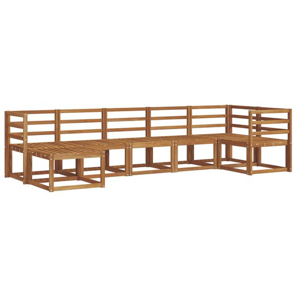 vidaXL Outdoor Sofa Set 7 pcs Natural Solid Acacia Wood