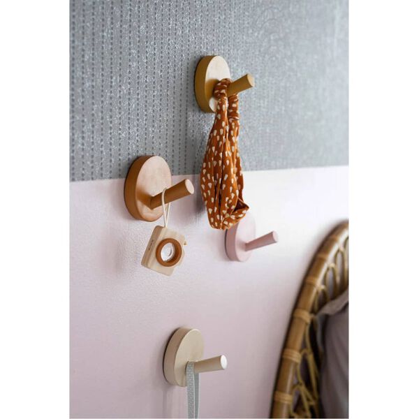 KidsDepot Coat Hook Xion 8 cm Wood Terra 4 pcs