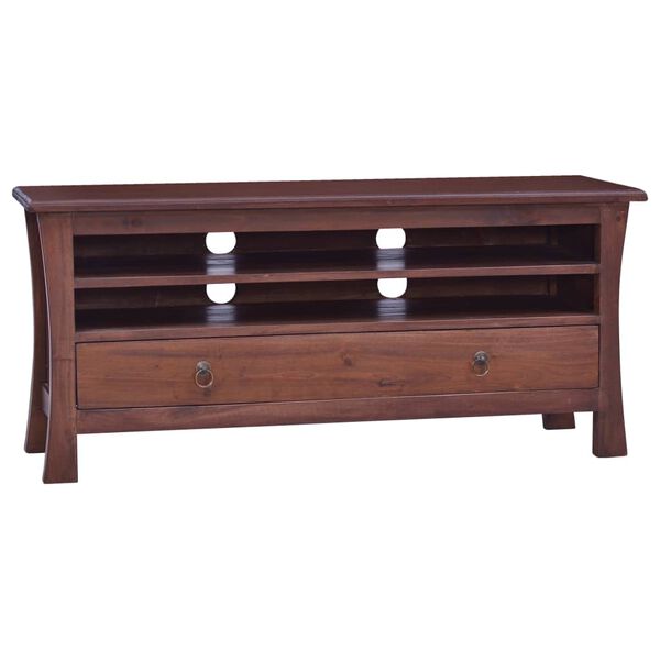 vidaXL TV Cabinet Classical Brown 100x30x45 cm Solid Mahogany Wood