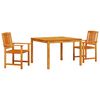 vidaXL Garden Dining Set 3 pcs Brown Solid Acacia Wood