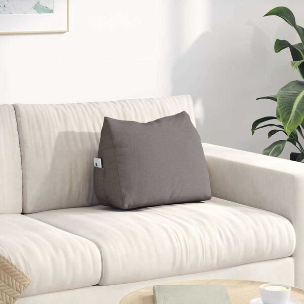 vidaXL Back Pillow Taupe 45 x 20 x 35 cm Fabric
