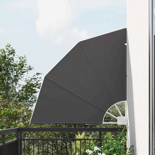 vidaXL Balcony Privacy Screen Black 115 x 115 cm Fabric
