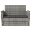 vidaXL 8 Piece Garden Lounge Set with Cushions Poly Rattan Grey