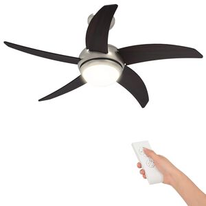 vidaXL Ceiling Fan with Light and Remote Control &Oslash; 110 cm Dark Brown