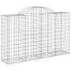 vidaXL Arched Gabion Baskets 6 pcs 200x50x120/140 cm Galvanised Iron