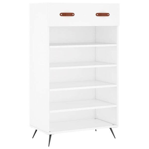 vidaXL Shoe Cabinet White 60x35x105 cm Engineered Wood