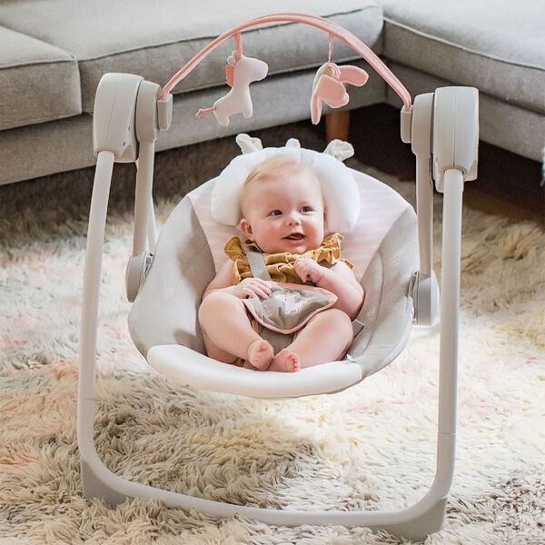 Ingenuity Portable Baby Swing Comfort 2 Go Flora the Unicorn
