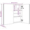 vidaXL LED Bathroom Mirror Cabinet 80x12.2x68 cm