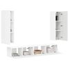 vidaXL TV Cabinet Set Wall-mounted 3 pcs White Engineered Wood