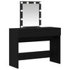 vidaXL Dressing Table Black Oak 100 x 40 x 130 cm Engineered Wood