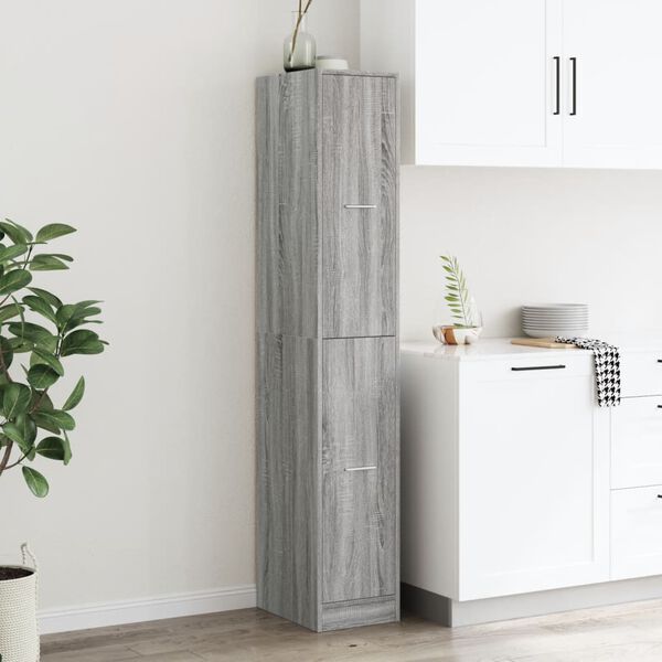 vidaXL Apothecary Cabinet&nbsp;Grey Sonoma 30x41x174.5 cm Engineered Wood