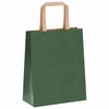 vidaXL Paper Bags 250 pcs with Handles Green 18x8x22 cm