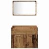 vidaXL Bathroom Furniture Set with Door 4 pcs Old Wood Engineered Wood