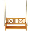 vidaXL Garden Swing Bench Brown 119 x 35 x 47cm Solid Acacia wood