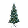 vidaXL Artificial Pre-lit Christmas Tree Green 180 cm PVC
