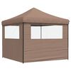 vidaXL Party Tent Folding Brown 292 x 292 x 315 cm Oxford Fabric