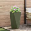 vidaXL Planter 2 pcs Olive Green 40 x 40 x 75 cm Steel