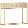 vidaXL Console Table Gold 90x30x75 cm Solid Mango Wood