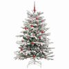 vidaXL Artificial Hinged Christmas Tree White 150 cm PE and PVC