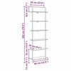 vidaXL Bookshelf Old Wood 60 x 24 x 203 cm Engineered wood