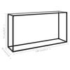 vidaXL Console Table Transparent 140x35x75 cm Tempered Glass