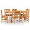 vidaXL 7 Piece Garden Dining Set Solid Wood Teak