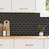 vidaXL Subway Tile 10 pcs Black 30.5 x 30.5 cm Polyurethane and PET