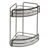 Metaltex 2-tier Corner Douche Rack Black