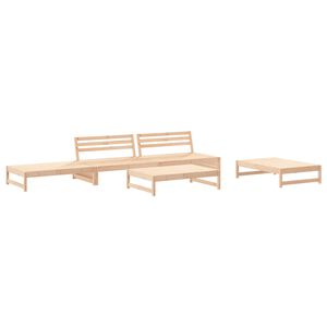 vidaXL 5 Piece Garden Lounge Set Solid Wood Pine