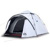 vidaXL Camping Tent Dome 3-Person White Blackout Fabric Quick Release