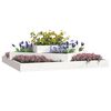 vidaXL Planter White 112x112x27 cm Solid Wood Pine
