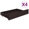 vidaXL Bed Frame without Mattress Dark Brown 140x200 cm Solid Wood