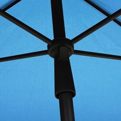 vidaXL Garden Parasol with Pole 210x140 cm Azure Blue