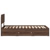 vidaXL Bed Frame with Headboard Brown Oak 75 x 190 cm Engineered Wood