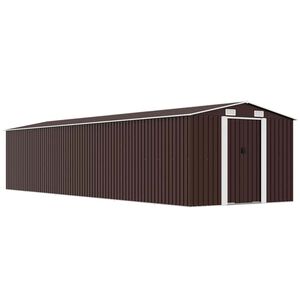 vidaXL Garden Shed Brown 257x779x181 cm Galvanised steel