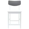 vidaXL Dining Chairs 2 pcs White 48 x 49 x 95 cm Solid Rubber Wood