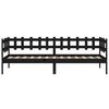 vidaXL Day Bed without Mattress Black 90x200 cm Solid Wood Pine