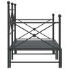 vidaXL Daybed with Trundle without Mattress Black 90x190 cm Steel
