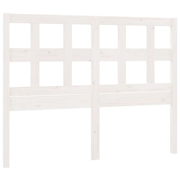vidaXL Bed Headboard White 140.5x4x100 cm Solid Wood Pine