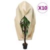 vidaXL Plant Fleece Covers with Zip 10 pcs 70 g/m&sup2; 2.36x2 m