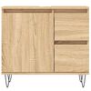 vidaXL Bathroom Cabinet Sonoma Oak 65x33x60 cm Engineered Wood