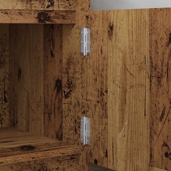 vidaXL Hinge Plain 2 pcs Silver 58 x 35 x 1 mm Steel